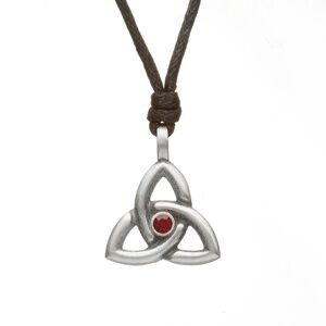 Celtic Trinity Knot Birthstone Adjustable Necklace - January